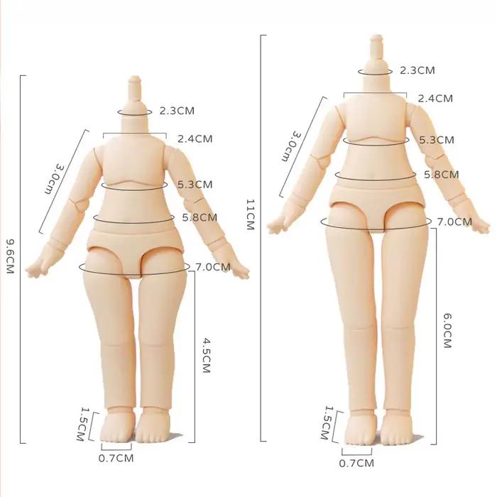 Nouveau 10 cm 11 cm BJD poupée jouets YMY corps adapté pour GSC ob11 1/12 BJD