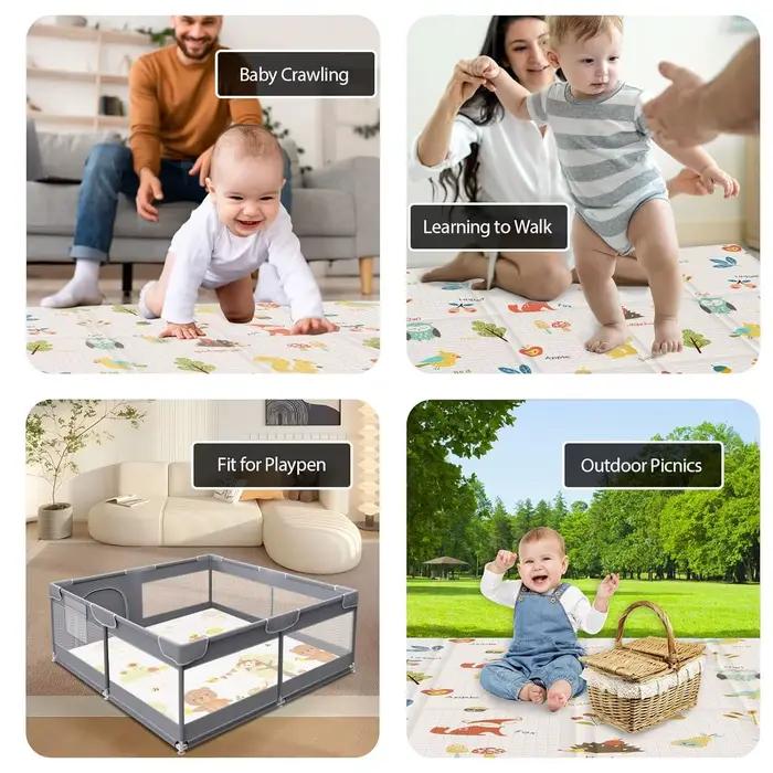 Grand tapis de jeu pliable pour bébé