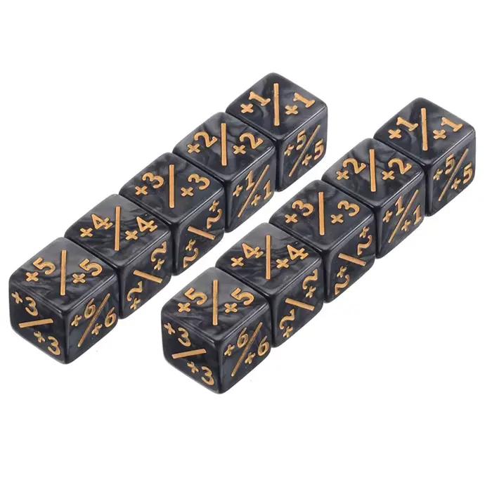 Compteurs de dés pour jeu de table, 10 pièces, négatifs positifs + 1 à 1, amusant