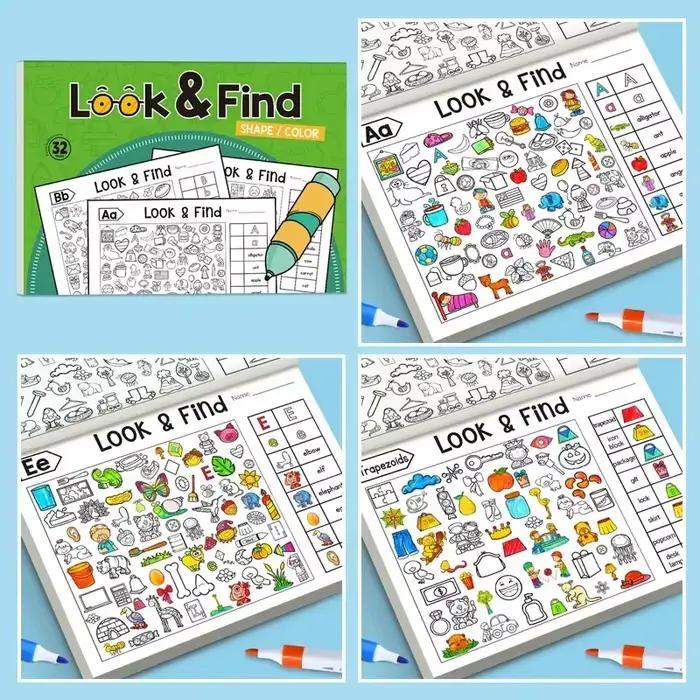Livre de coloriage et de recherche d'objets cachés pour enfants – Cahier d'activités interactif