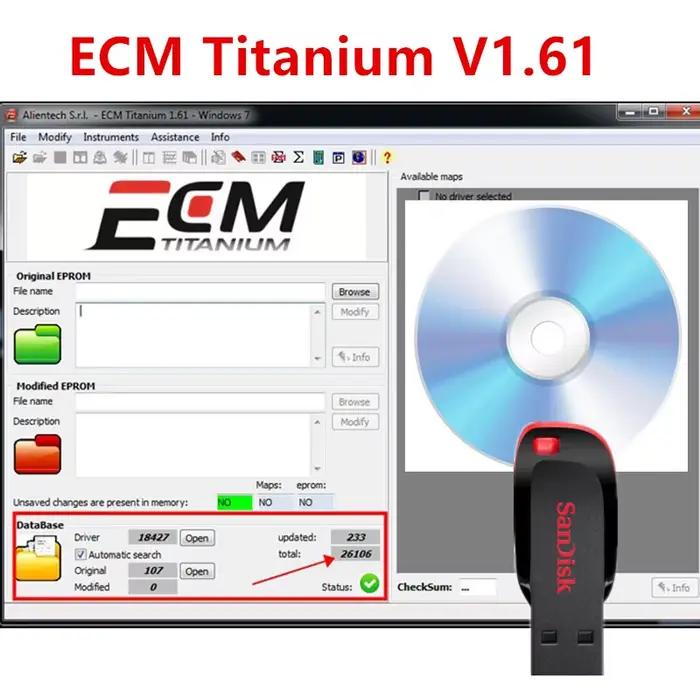 ECM TITANIUM 1.61 win7 xp sans machine virtuelle/win 8 10 11 VMware pour KT-/AG k-ess V2 avec 18259 + 26000 pilotes réparation ECU