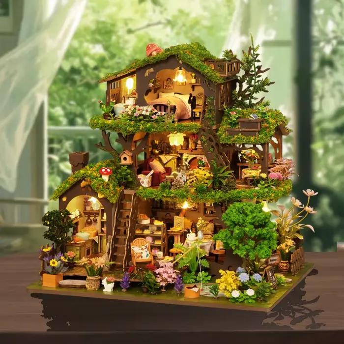 Kit de maison de poupée DIY Villa dans les arbres