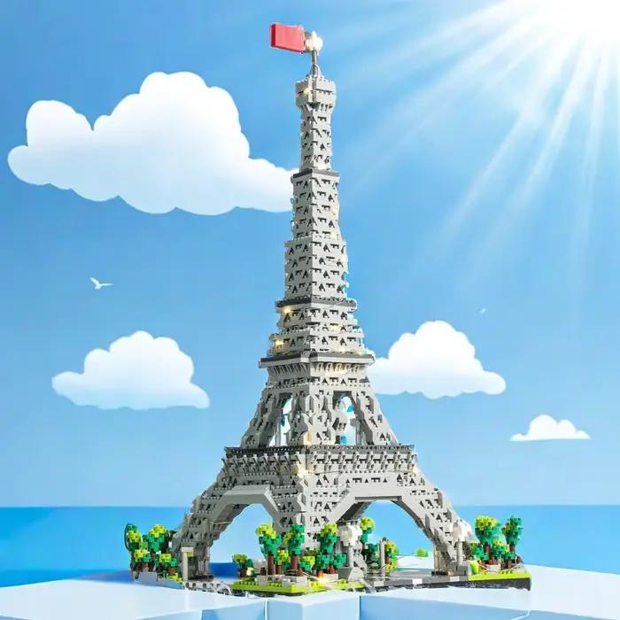 Ensemble de mini blocs de construction Tour Eiffel de Paris