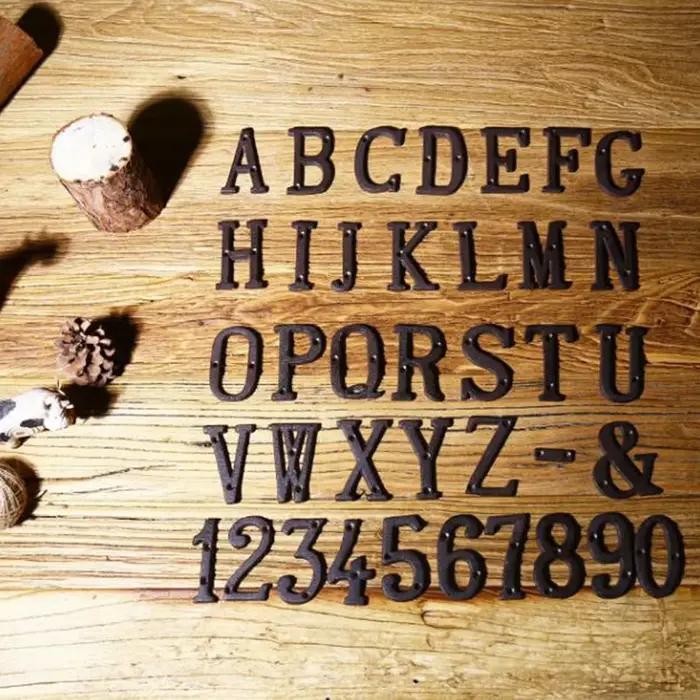 Numéros de lettres en métal de 0 à 9