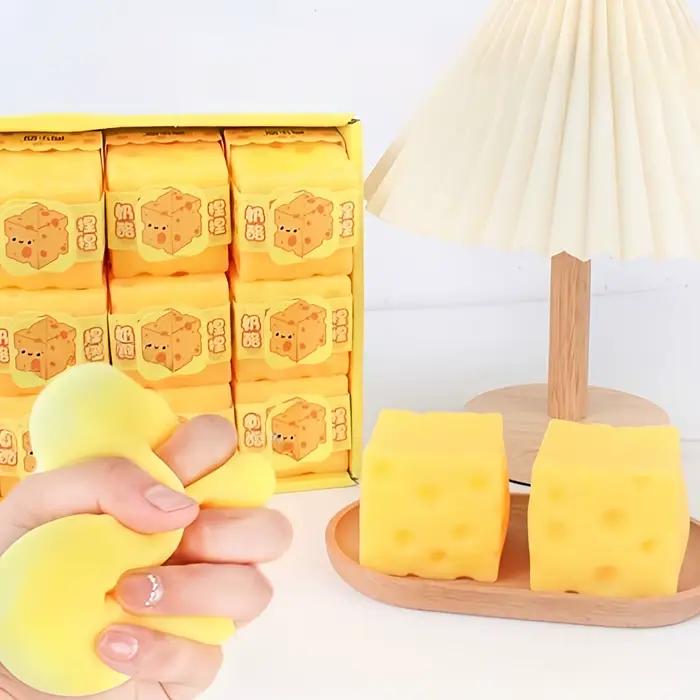 Squishy carré fromage presser jouets rebond lent pousser soulagement du Stress jouet sensoriel beurre doux