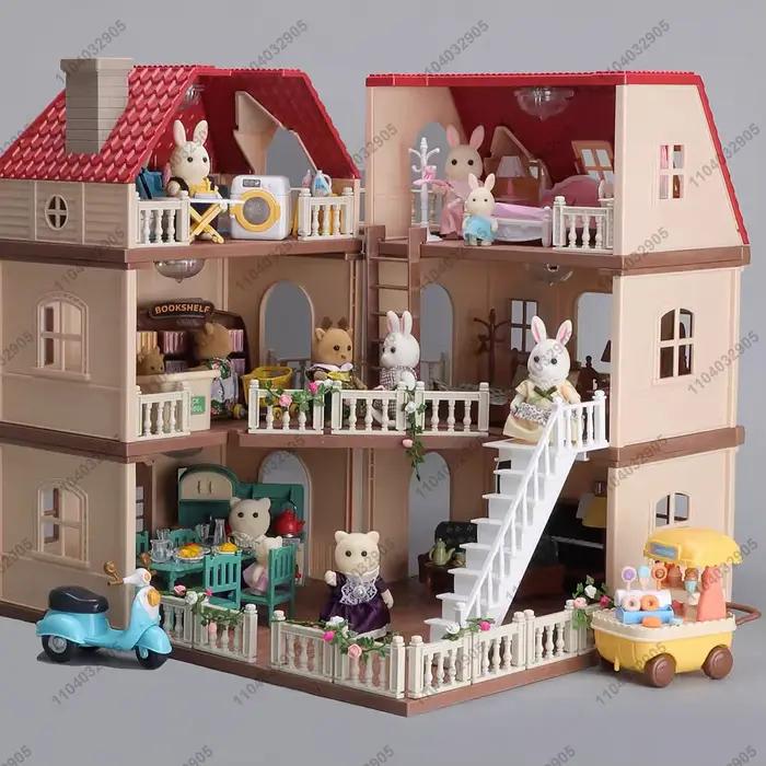 Maison de poupée animale Miniature forêt famille grande