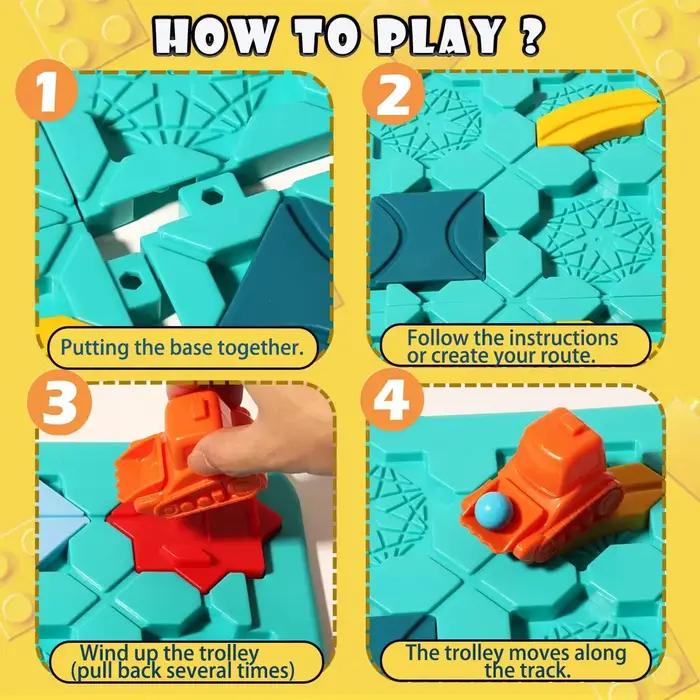 Jeu de labyrinthe de construction de route pour enfants