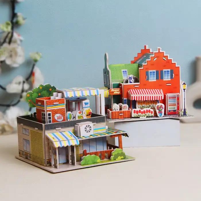 Papier 3D Puzzle bricolage assemblé à la main modèle de construction jouets éducatifs maternelle prix pour enfants cadeaux jouets éducatifs