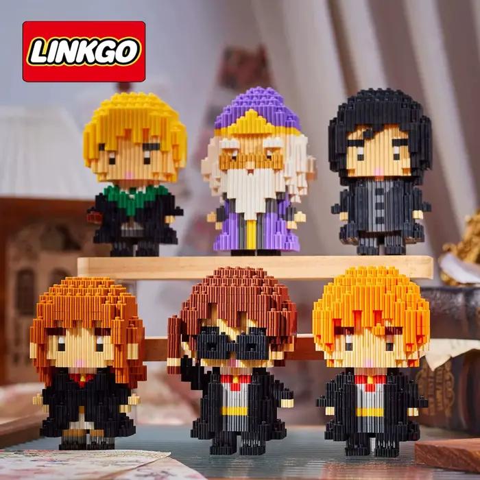 Harry Potter Linkgo blocs de construction film 3D Hermione Ron Dumbledore Snape modèle assemblage Mini brique Figure jouets pour enfant cadeau