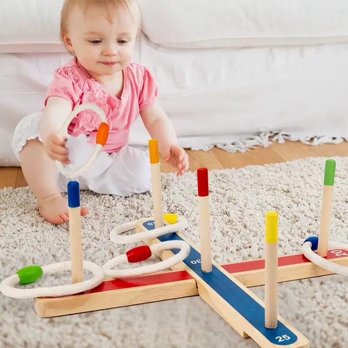 Jeu de anneaux en bois - Activité de groupe