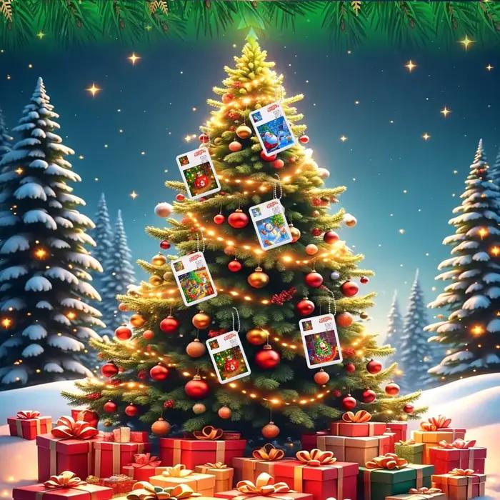 Puzzle de 16 grilles de dessin animé de noël