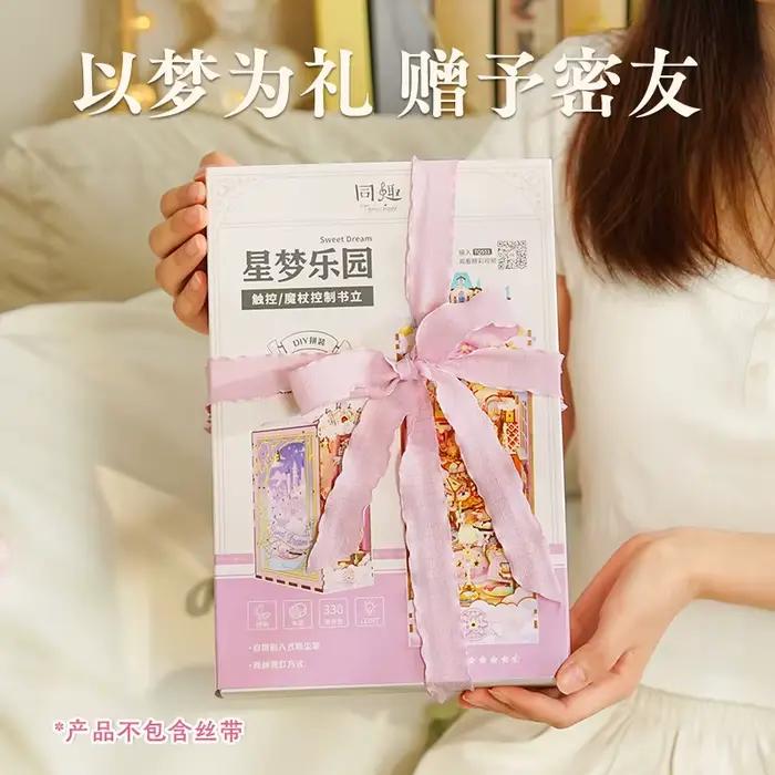Kit de modèle de diorama Tonecheer Sweet Dream DIY Book Nook