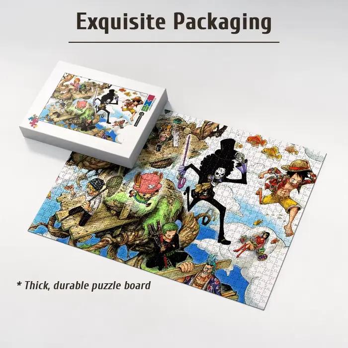 Puzzle en bois One Piece - Tous les personnages - 1000 pièces - Pour adultes - Cadeau d'anime de collection haut de gamme