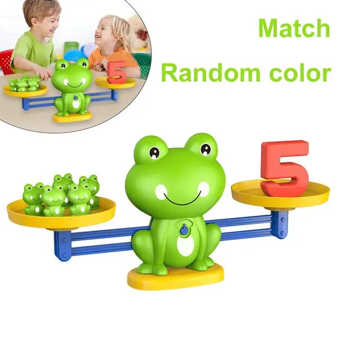 Jouets mathématiques amusants à l'échelle de grenouille pour enfants