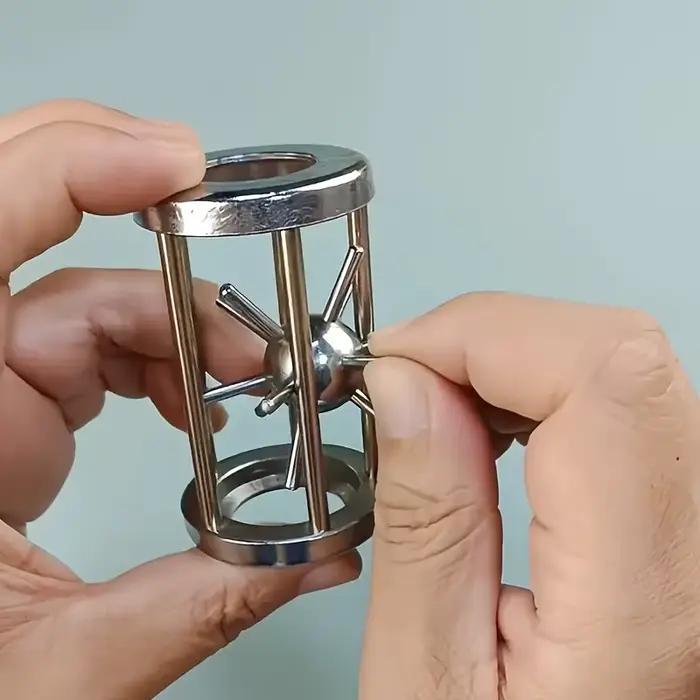 Jeu de défi à cage en acier inoxydable