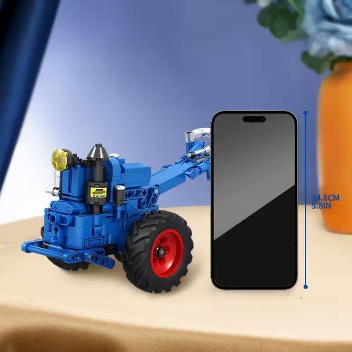Blocs de construction de tracteurs de marche série 1:10 outils agricoles restauration simulation pièces mobiles jouets pour enfants construction éducative occasions spéciales