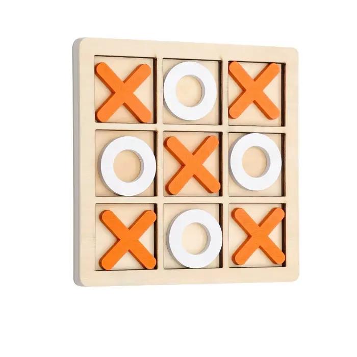 Jeu Tic Tac Toe en bois pour enfants XO échiquier IQ logique développement du cerveau jouets Puzzle Inteligencia Juegos Logica Rompecabezas