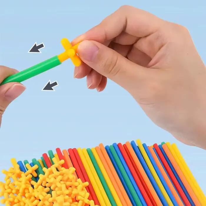 Ensemble de constructeur de paille en plastique