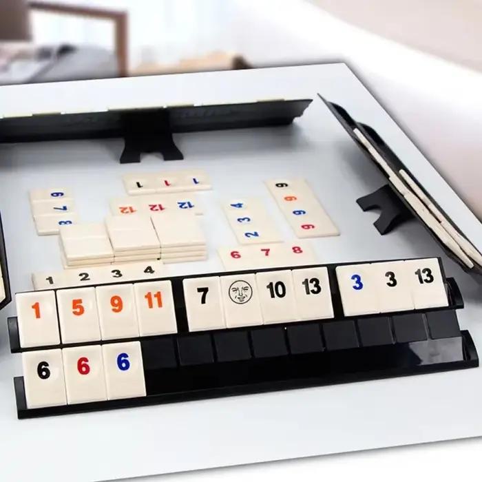 Jeu de société classique Rummy Tile rapide 2-4 joueurs portable pour fêtes et réunions familiales