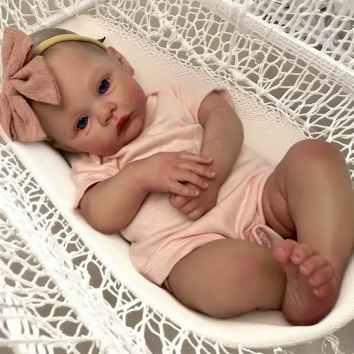 NPK 18 pouces Reborn bébé poupée prairie corps doux 100% fait à la main peau 3D avec des veines visibles