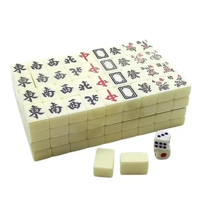 Mini ensemble de Mahjong Portable avec étui de transport