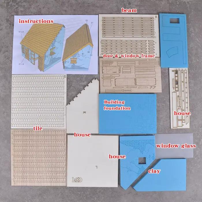 Maquette architecturale miniature de bungalow