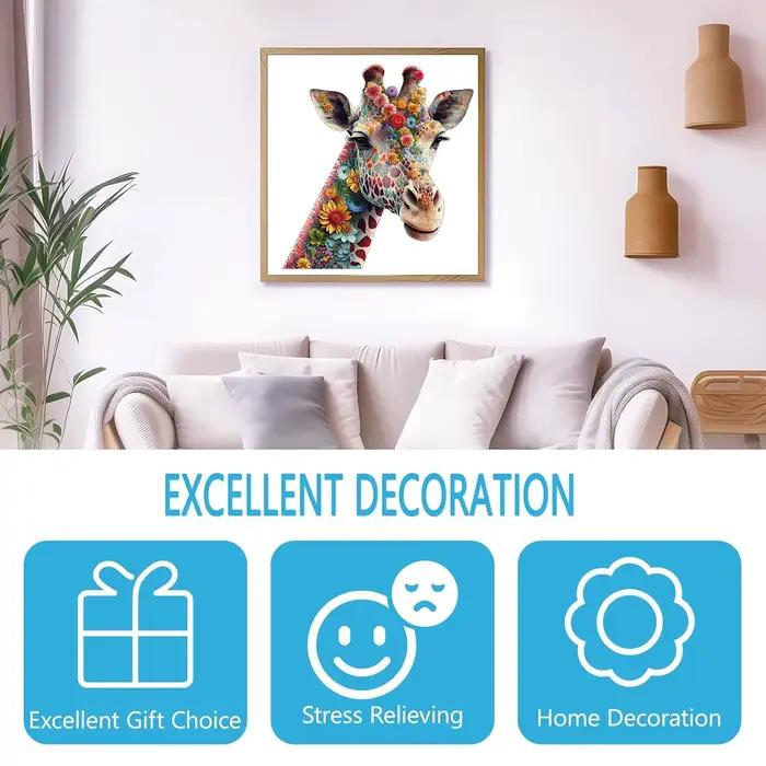 Puzzle en bois de girafe de fleur