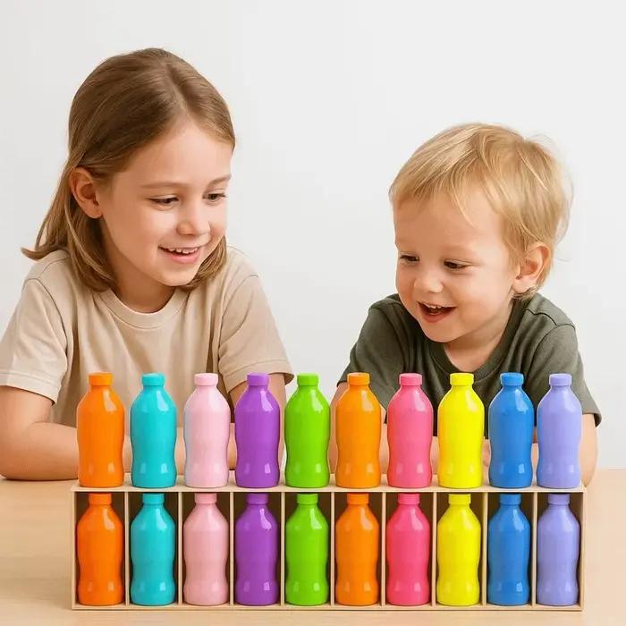 Jeu créatif de correspondance de bouteilles