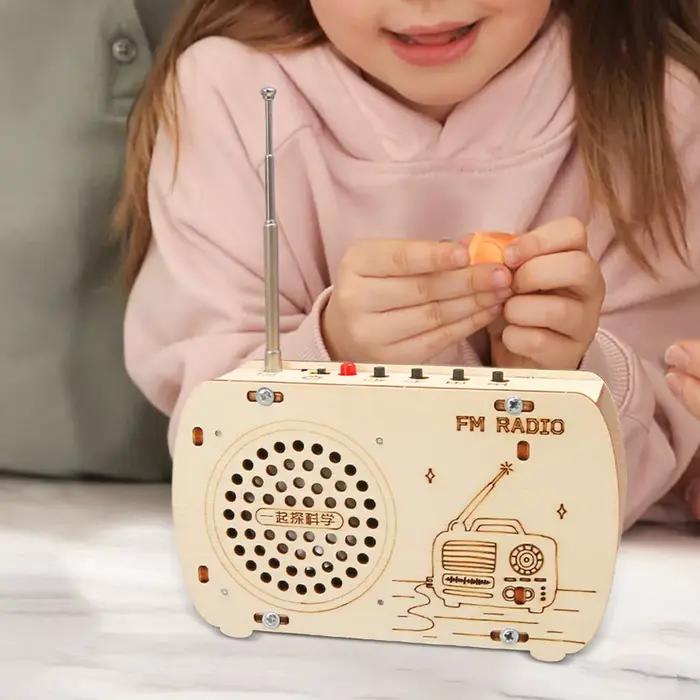 Kit de Construction Radio en Bois Apprentissage Electronique Interactive Formation Pratique Kits Expérimentaux Développement Logique Occasions Spéciales
