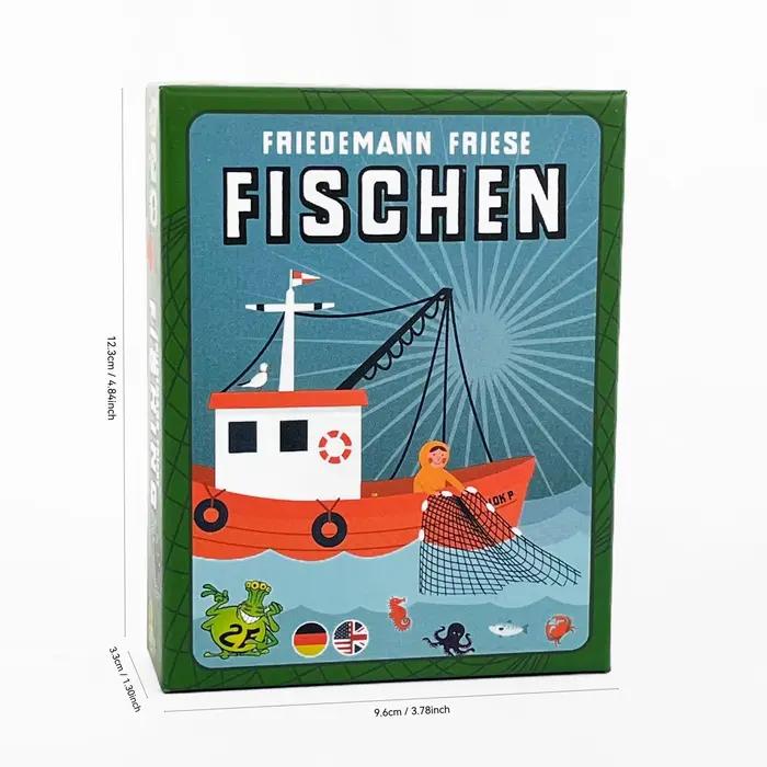 Jeu de société FISHING – Manuel en anglais et en allemand | Jeu de cartes portable pour fête de famille | Plaisir sans