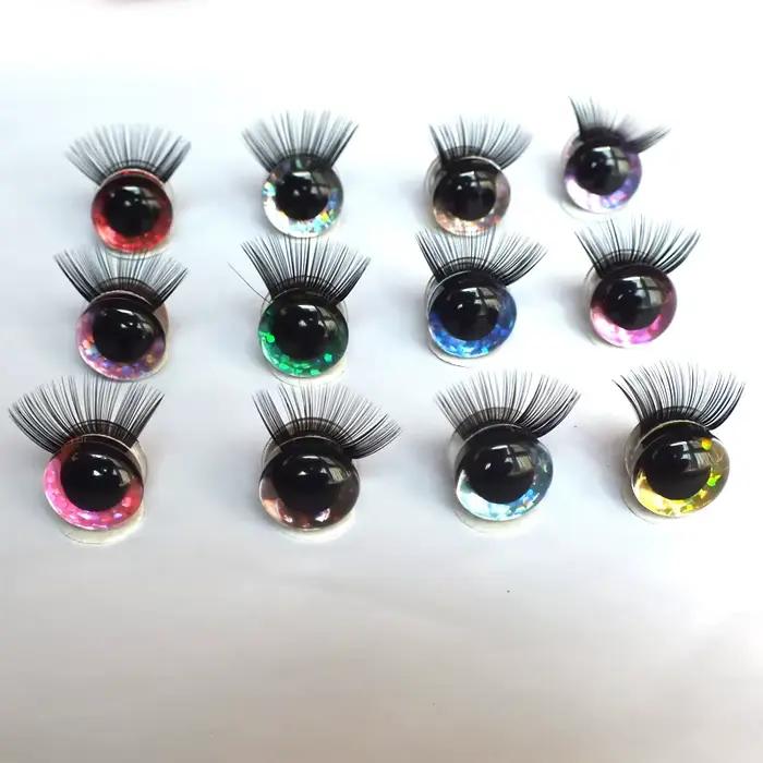 20 pièces jouet yeux avec cils 12-30mm