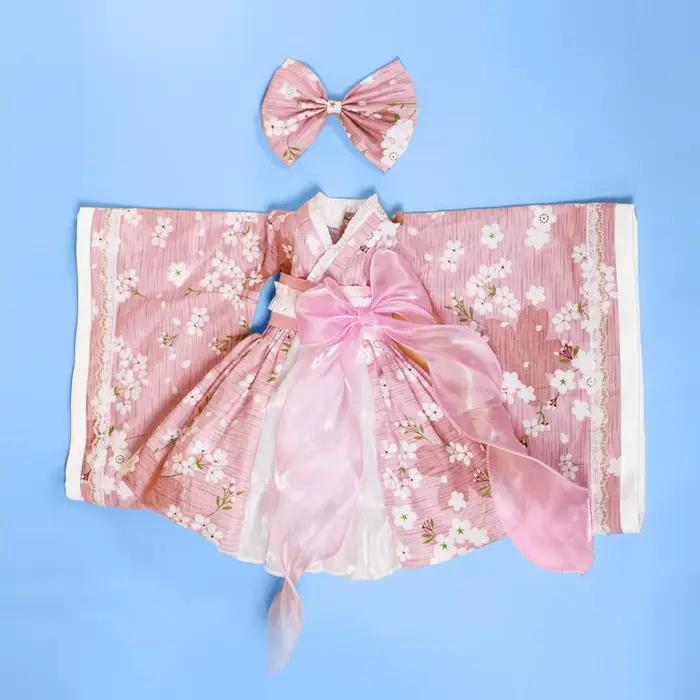 Robe en dentelle blanche avec kimono et chaussettes pour poupée fille SD DBS 62cm occasions spéciales anime
