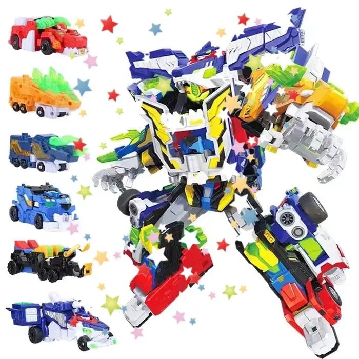 6 en 1 V Rangers VOLT LEGEND KING V Transformation Robot Bot modèle Mini Force déformation combinateur figurine jouets