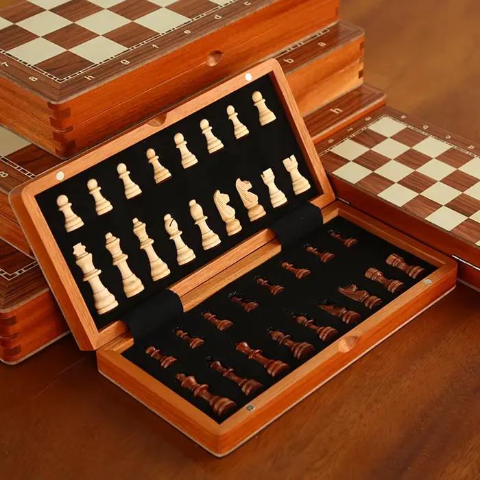 Jeu d'échecs de luxe en palissandre avec 2 reines supplémentaires – Jeu
