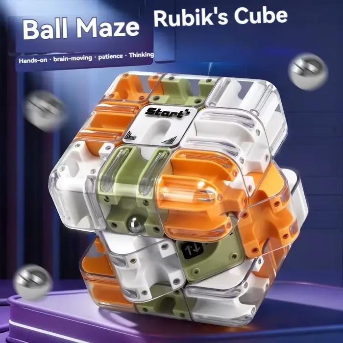 Cube à boule rotative 3D populaire 2026, cube de troisième ordre, labyrinthe de piste polyvalent, jouet puzzle de marche pour la réflexion des enfants