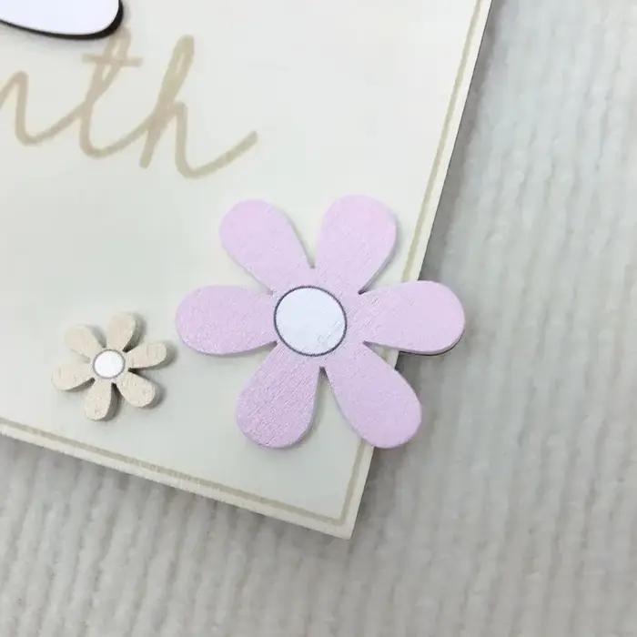 Cartes de jalon mensuelles en bois pour bébé