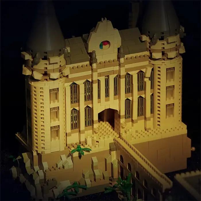 Blocs de construction de château magique créatif avec lumière