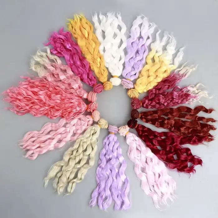 Perruque de cheveux en fibre pour poupées BJD
