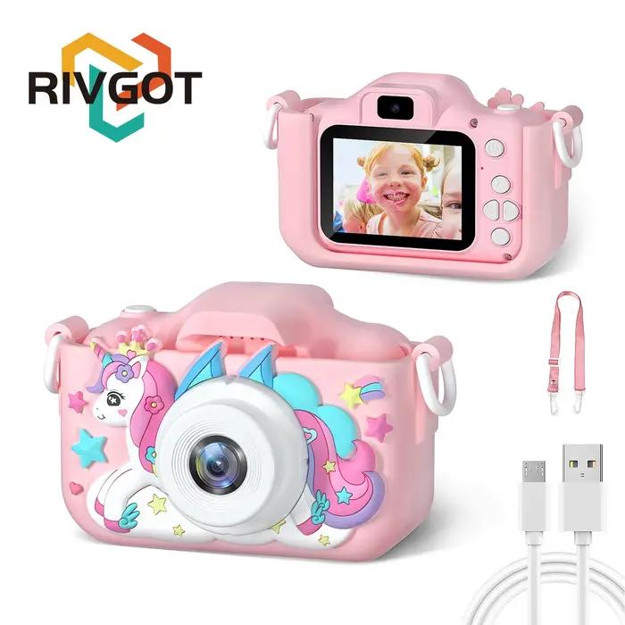 Caméra vidéo numérique pour enfants avec étuis en silicone