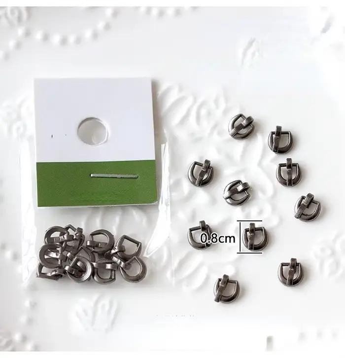 Mini boutons métalliques pour bricolage de vêtements de poupées, sac en jeans, boucles métalliques, vêtements faits main, boutons de scrapbooking, 20 pièces pour occassions spéciales