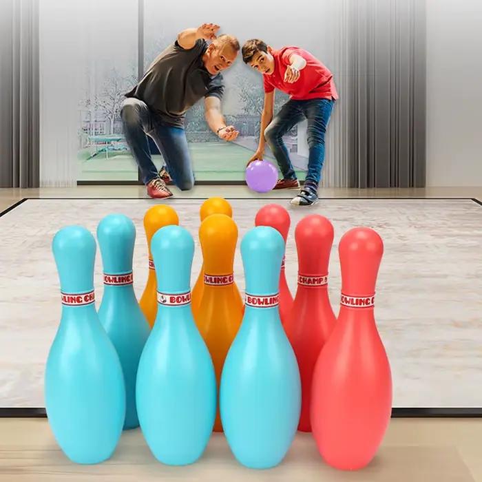 Ensemble de bowling 1/2 set en plastique coloré/blanc