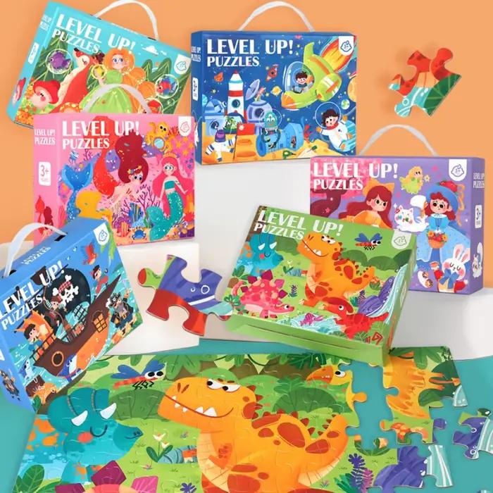 Puzzle de dessin animé Montessori personnalisé en papier pour enfants