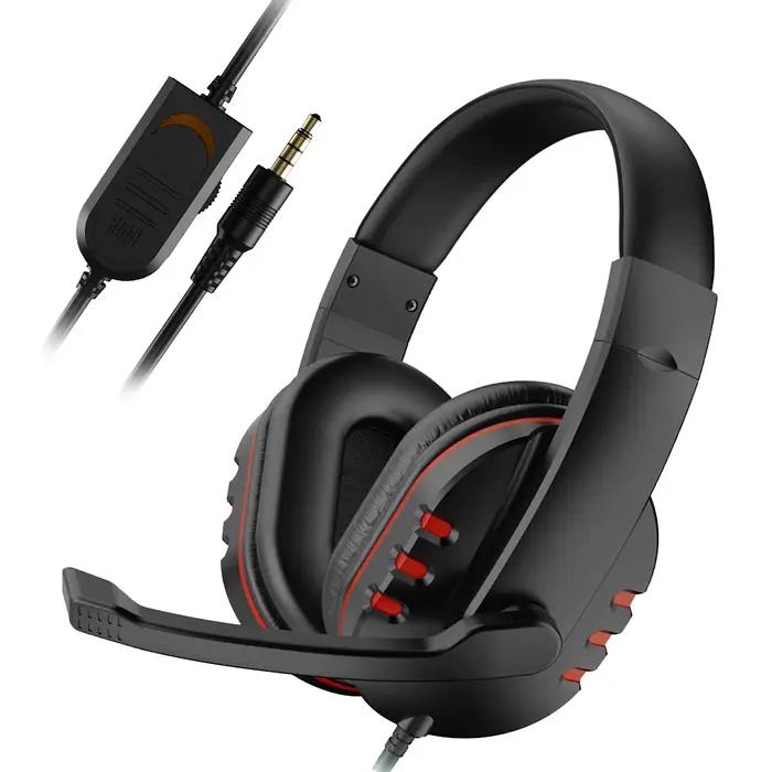Casque de jeu filaire 3.5mm, écouteurs pour musique, pour PS4, Play Station 4, jeu, PC, Chat, ordinateur, avec Microphone