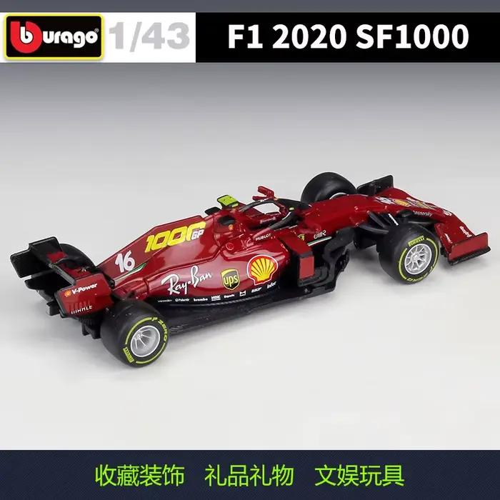 1:43 Ferrari F1 Voiture Saison 2020 Sf1000 # 5 # 16 équipe de voitures de course 1000e anniversaire Simulation alliage voiture Collection cadeau jouet affichage