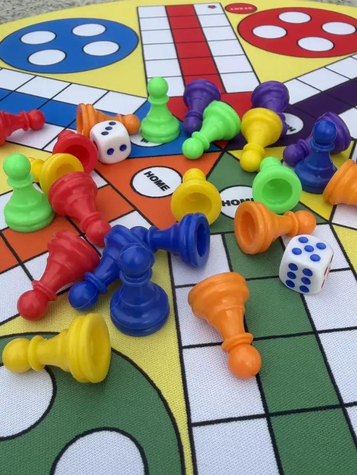 Jeu de société Ludo et Flying Chess pour 4 à 6 joueurs avec dés et pions multicolores