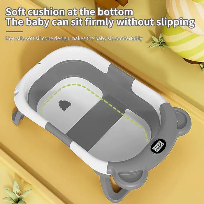 Baignoire pliable pour bébé avec thermomètre intégré