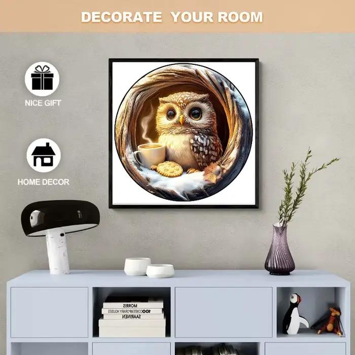 3D grotte mignon hibou hérisson Puzzle en bois un cadeau Unique anti-Stress pour adultes peinture d'art décorative pour