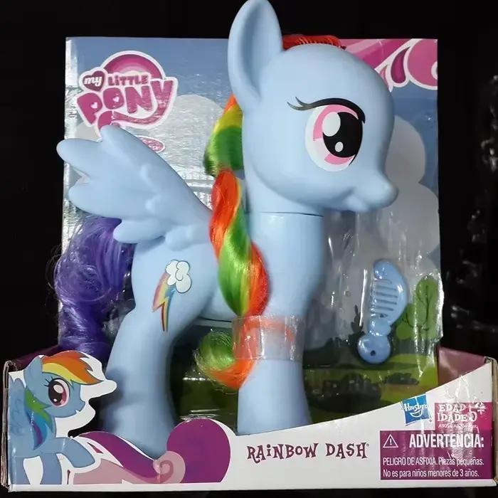 Figurines d'action My Little Pony arc-en-ciel scintillant Fluttershy Pinkie Pie modèle de poney rare jouet fille cadeau surprise occidentale animation collection modèle fini 2024