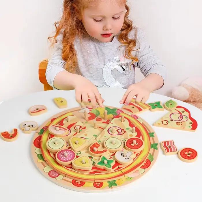 Simulation de Pizza en bois pour enfants