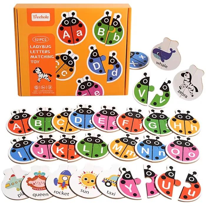 Puzzle d'apprentissage de l'alphabet en papier pour tout-petit jeu de lettres assorties éveil sensoriel et développement de la motricité fine jouet éducatif loolotree occaions spéciales pour les tout-petits